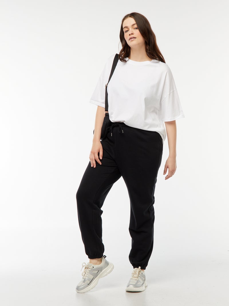 Jogging de sport en french terry Noir - Kiabi