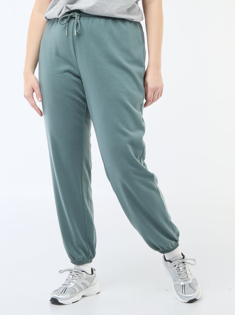 Jogging de sport en french terry Vert - Kiabi