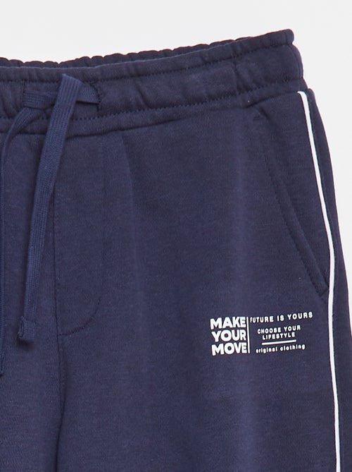 Jogging en french terry avec biais contrasté - Kiabi