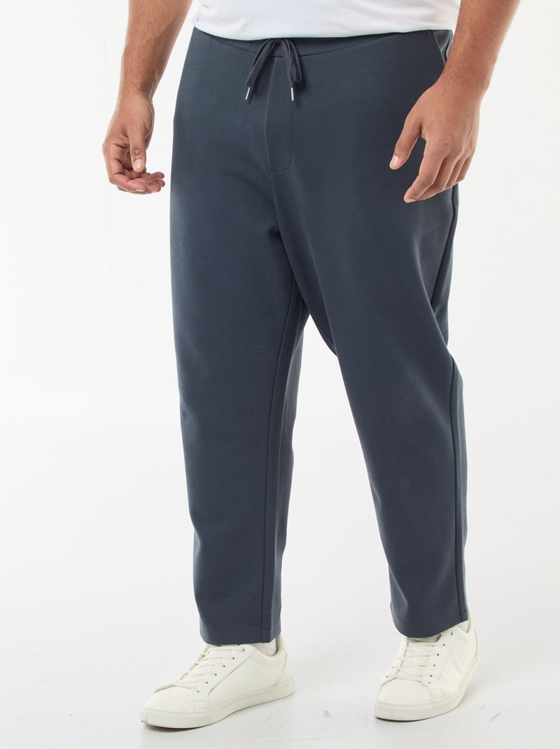 Jogging en maille piquée Bleu - Kiabi