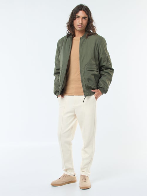 Jogging en maille piquée uni - Kiabi