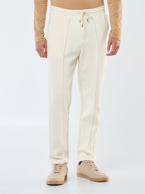 Jogging en maille piquée uni - Kiabi