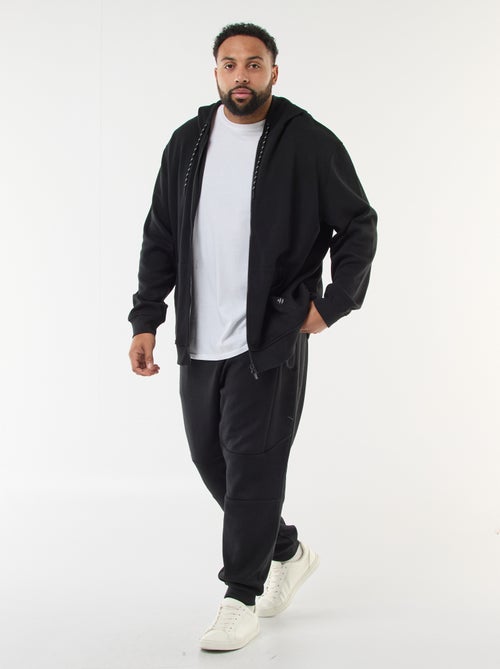 Jogging en maille piquée unie en coton - Kiabi