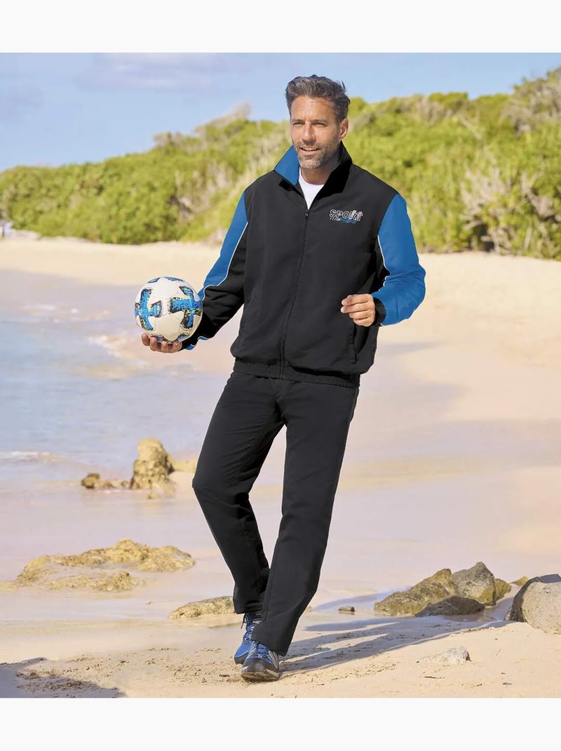 Jogging en Microfibre   - ATLAS FOR MEN Noir - Kiabi