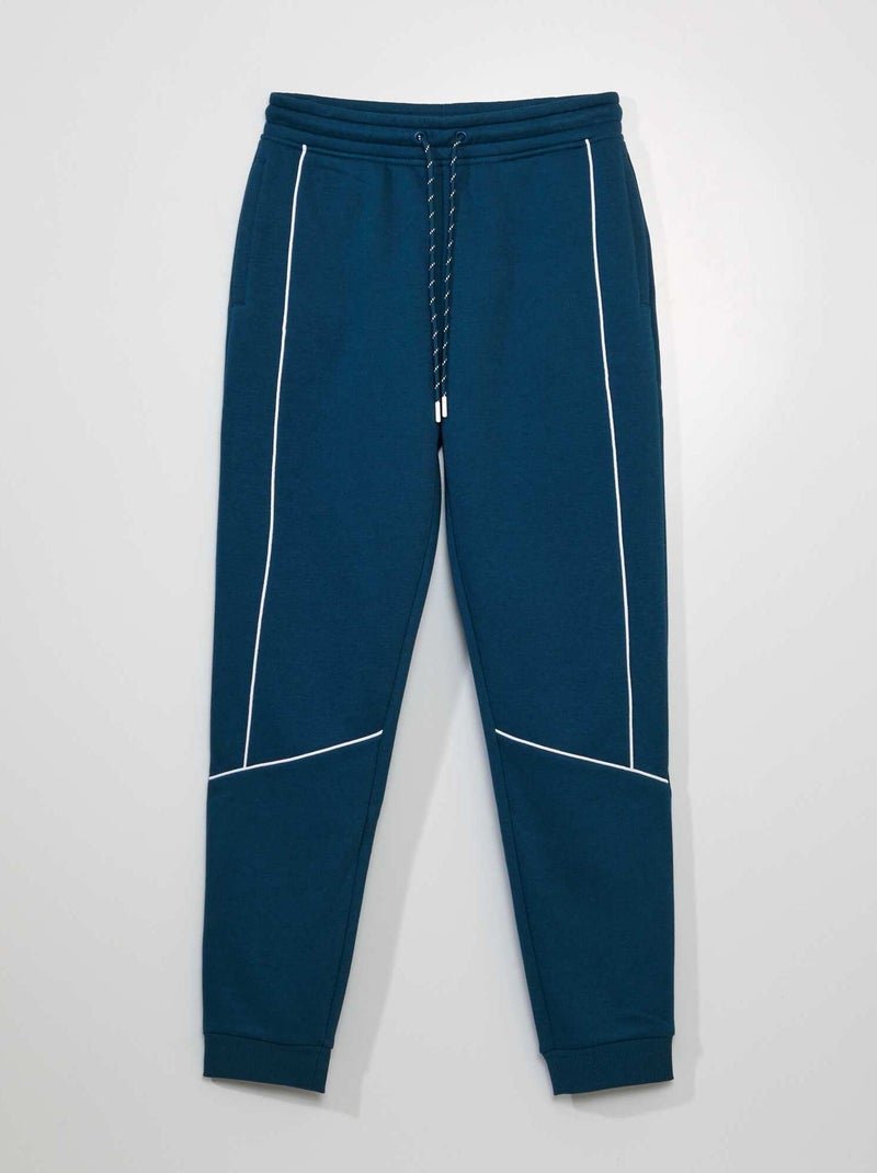 Jogging en molleton avec cordons Bleu - Kiabi