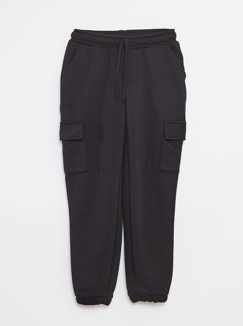 Jogging en molleton avec poches Noir - Kiabi