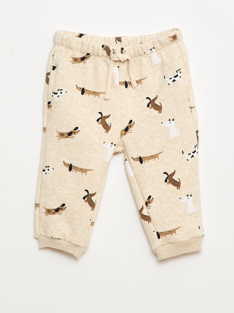 Jogging en molleton Beige - Kiabi