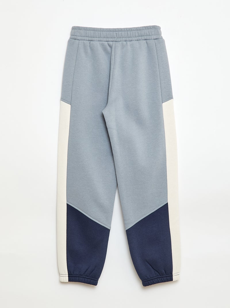 Jogging en molleton color block Bleu - Kiabi