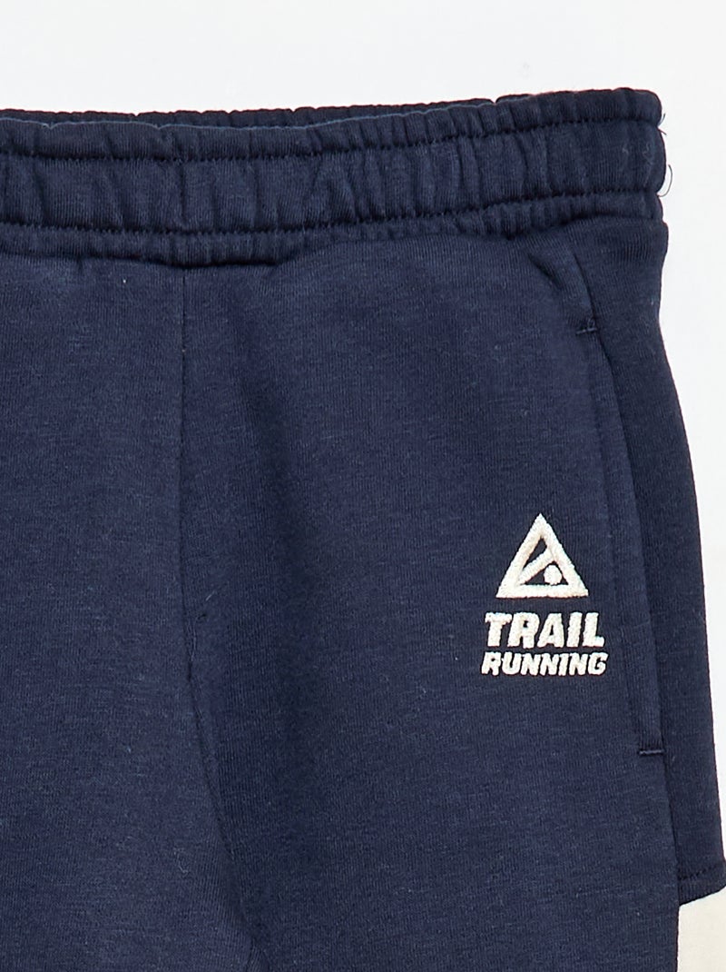 Jogging en molleton color block Bleu/rouge - Kiabi