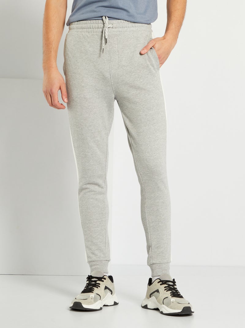 Jogging en molleton gris - Kiabi