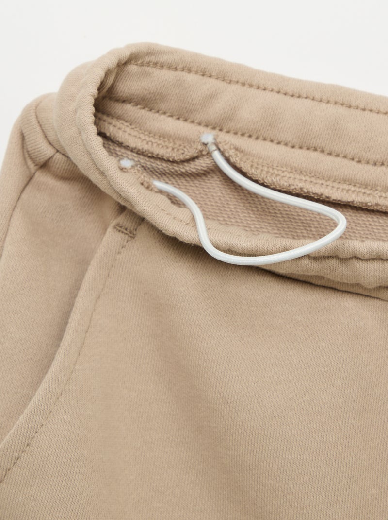 Jogging en molleton léger coupe large - facile à enfiler Beige - Kiabi