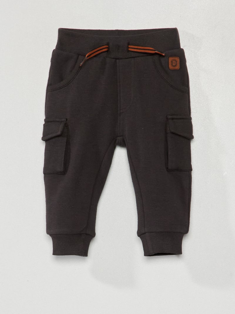 Jogging en molleton noir - Kiabi