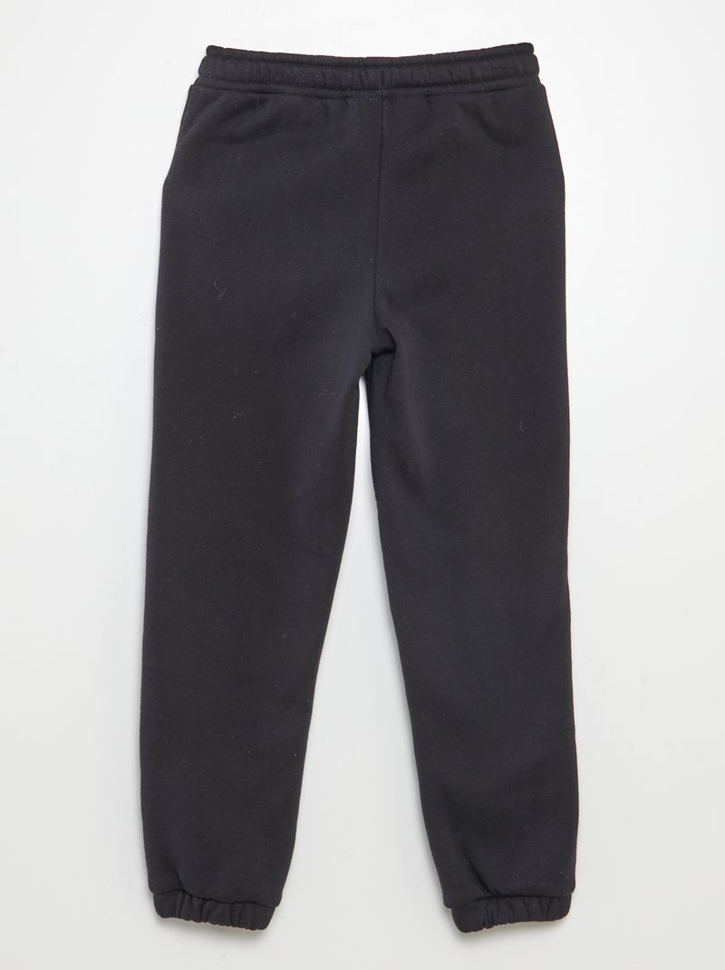 Jogging en molleton noir - Kiabi