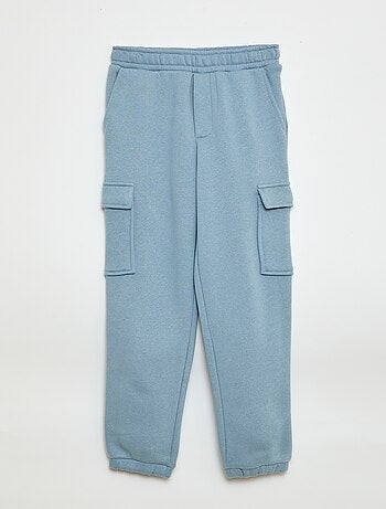 Jogging en molleton uni multi-poches