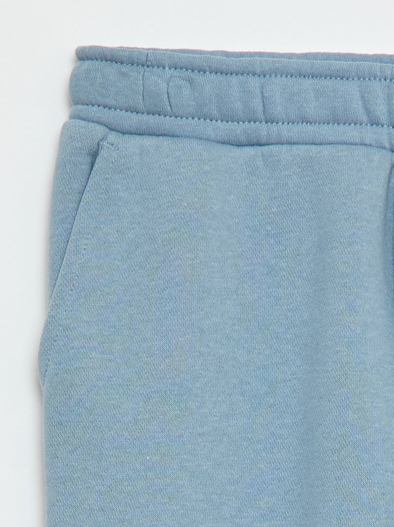 Jogging en molleton uni multi-poches Bleu - Kiabi