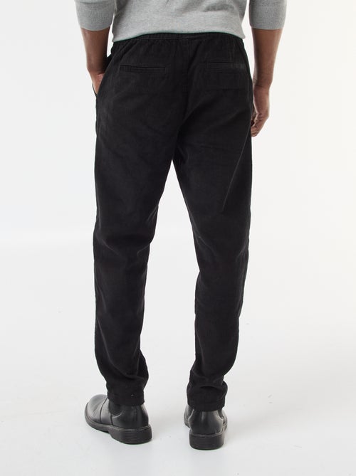 Jogging en velours côtelé uni - Kiabi