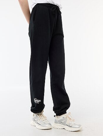 Jogging forme barrel en coton uni