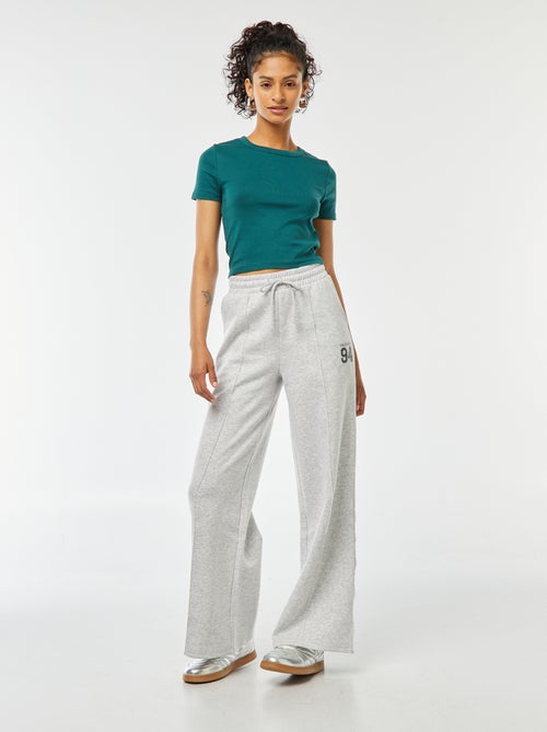Jogging large avec imprimé sportswear - Kiabi