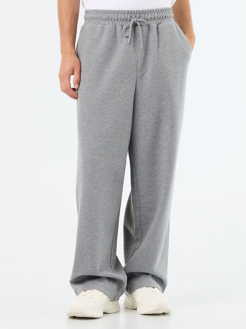 Jogging large en molleton léger Gris - Kiabi