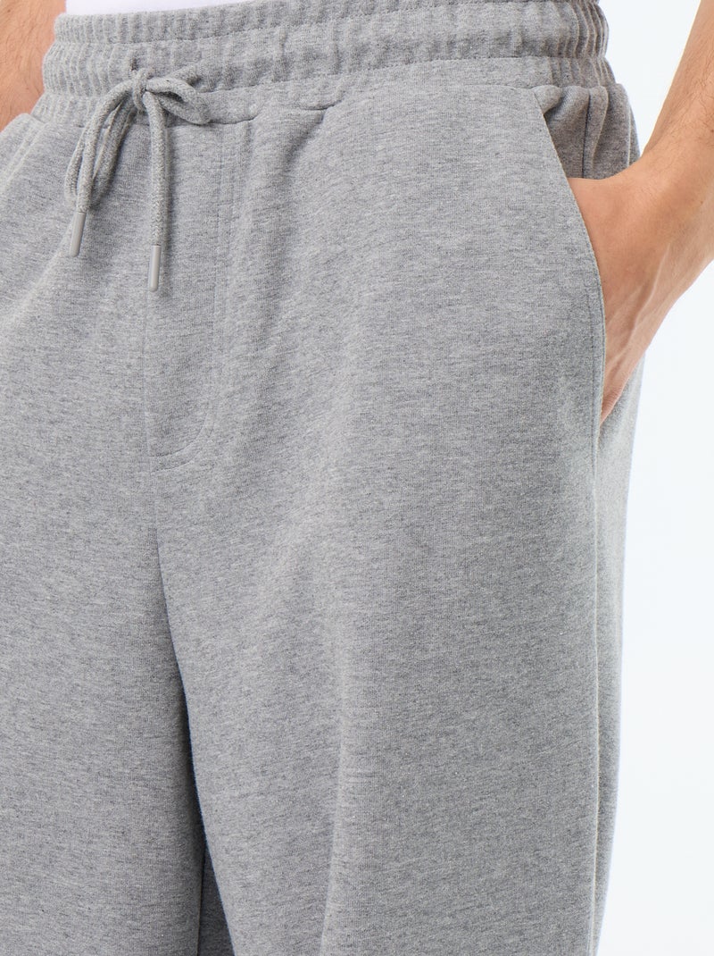 Jogging large en molleton léger Gris - Kiabi