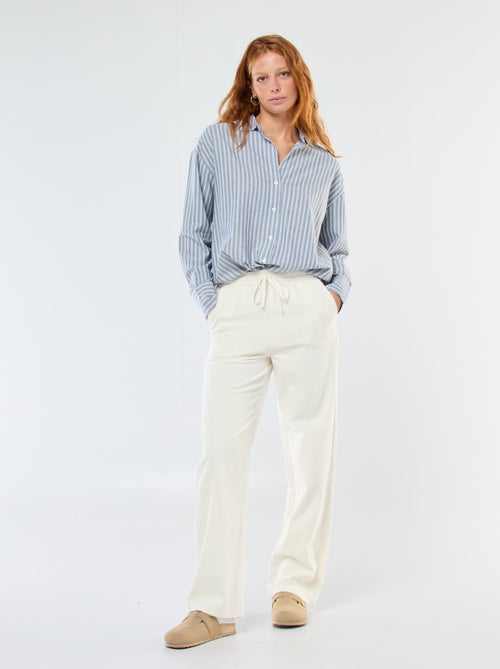 Jogging large en velours côtelé - Kiabi