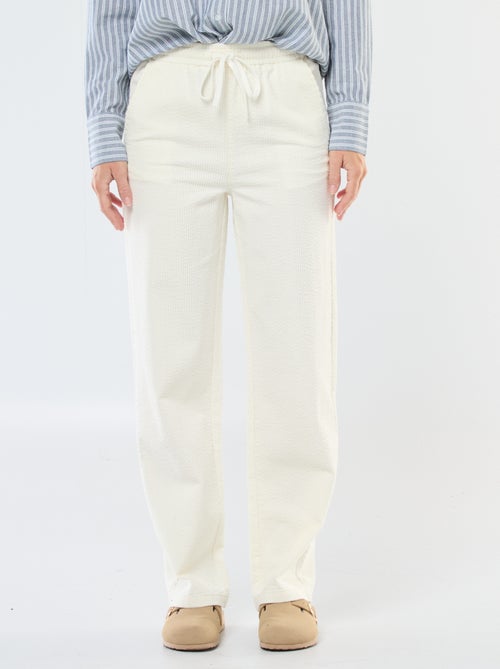 Jogging large en velours côtelé - Kiabi