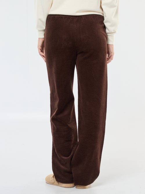 Jogging large en velours côtelé - Kiabi