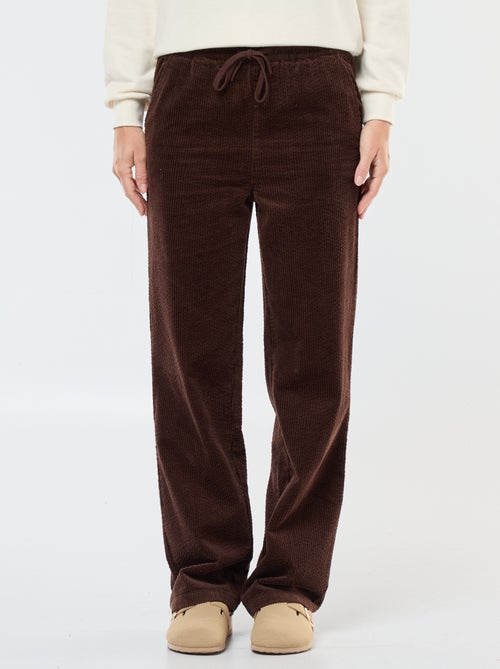 Jogging large en velours côtelé - Kiabi