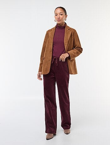 Jogging large en velours côtelé