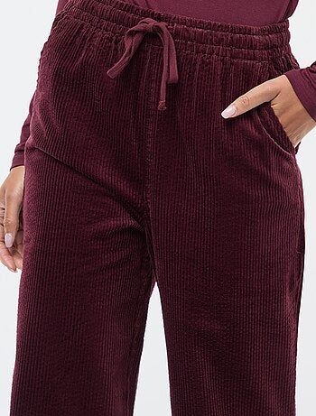 Jogging large en velours côtelé