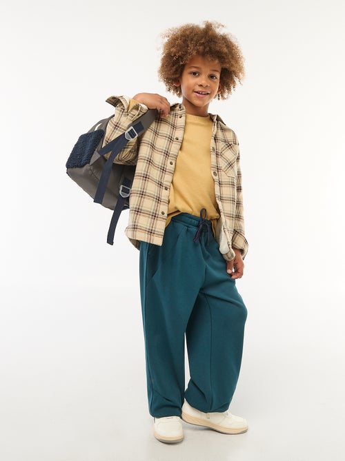 Jogging large uni en coton - Kiabi Jogging large uni en coton - Kiabi