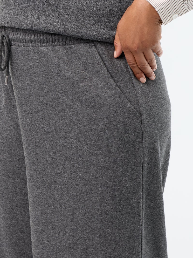 Jogging large uni Gris - Kiabi