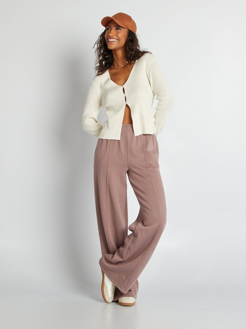 Jogging large uni Violet - Kiabi