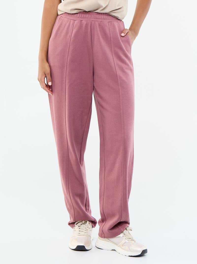Jogging maille lourde Rose - Kiabi