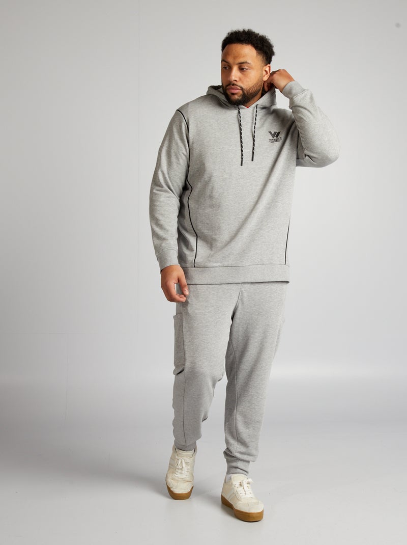 Jogging molletonné façon french terry Gris - Kiabi