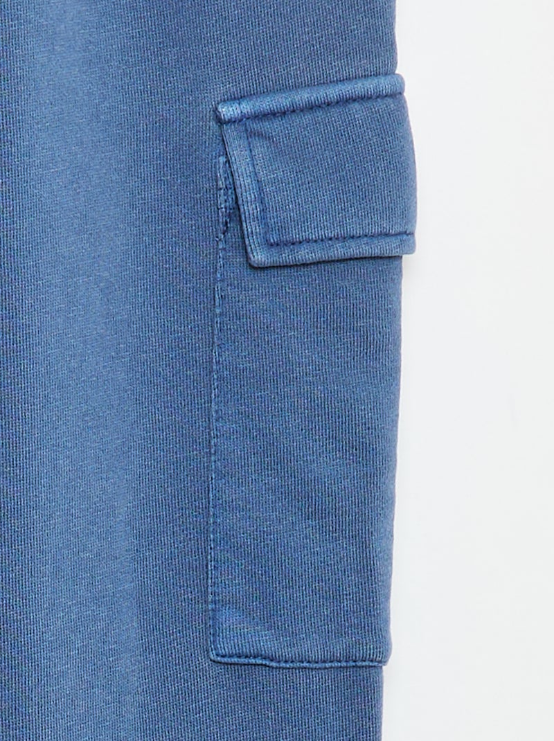 Jogging multipoches en molleton léger Bleu - Kiabi