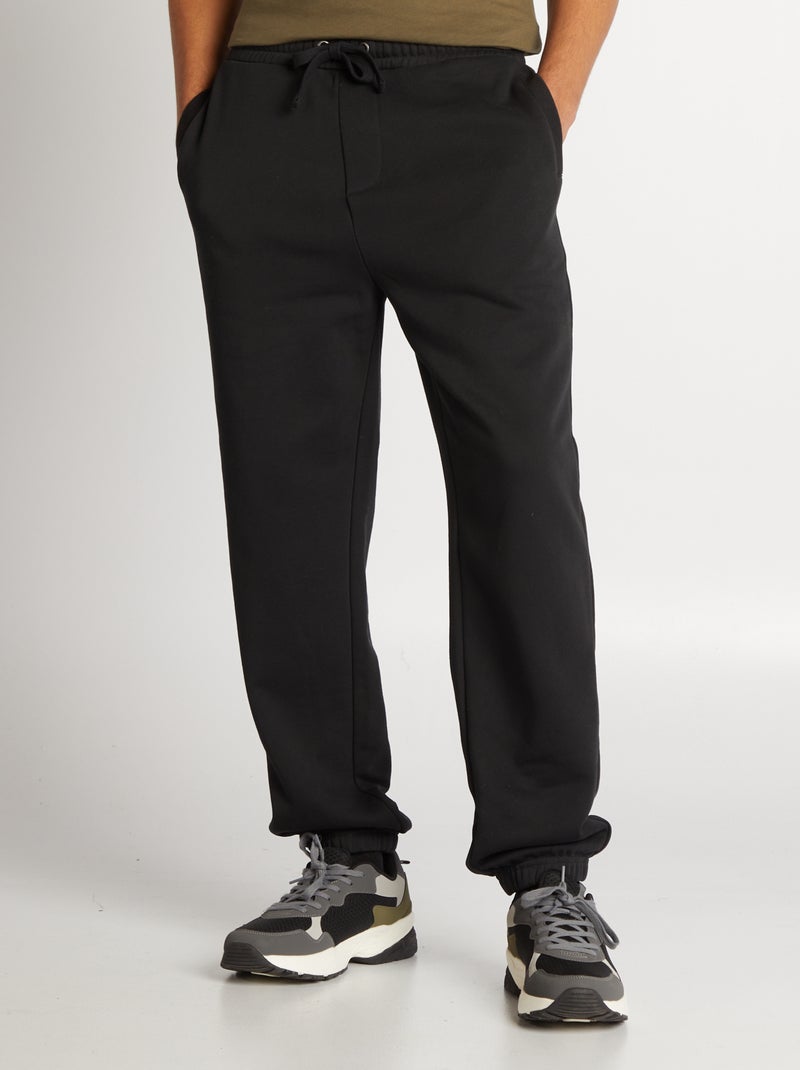 Jogging regular uni Noir - Kiabi
