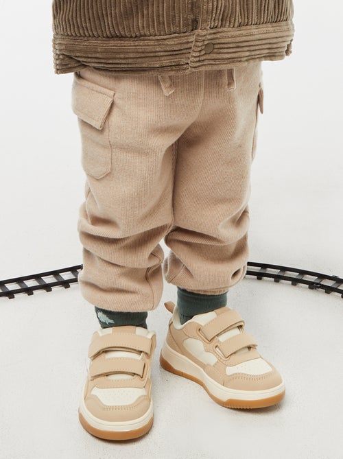 Jogging rib en coton uni - Kiabi