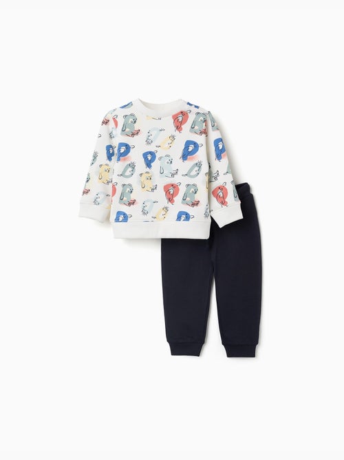 Jogging set met bedrukte letters - Kiabi