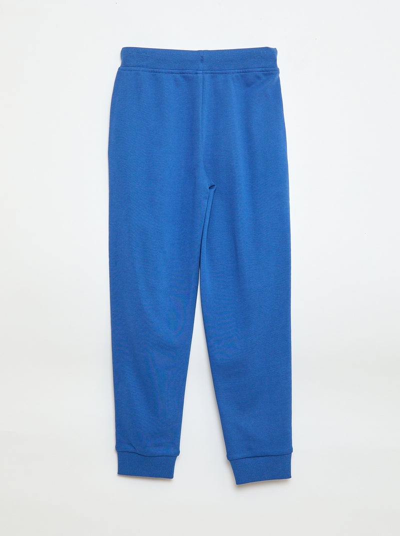 Jogging uni avec taille élastiquée Bleu - Kiabi