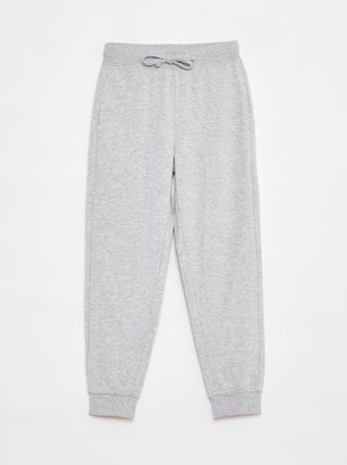 Jogging uni avec taille élastiquée