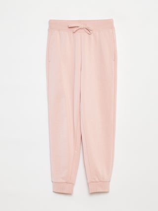 Jogging uni avec taille élastiquée