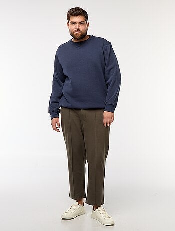 Jogging uni en maille piquée