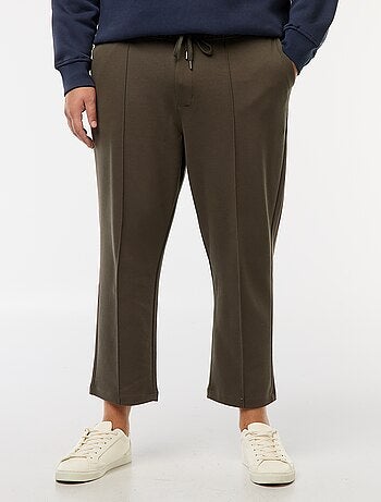 Jogging uni en maille piquée