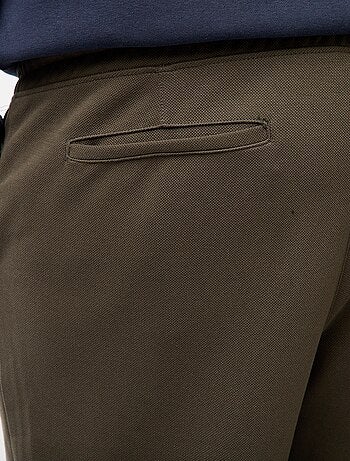 Jogging uni en maille piquée