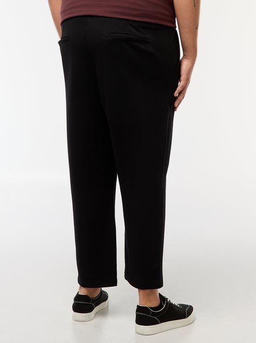 Jogging uni en maille piquée - Kiabi