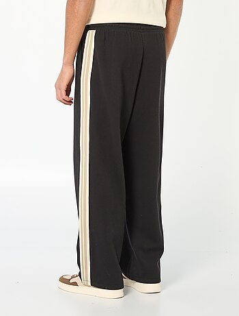 Jogging wide leg avec bande fantaisie