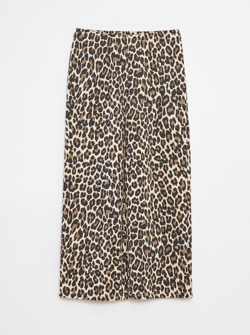 Jogging wide leg avec taille élastiquée - Kiabi