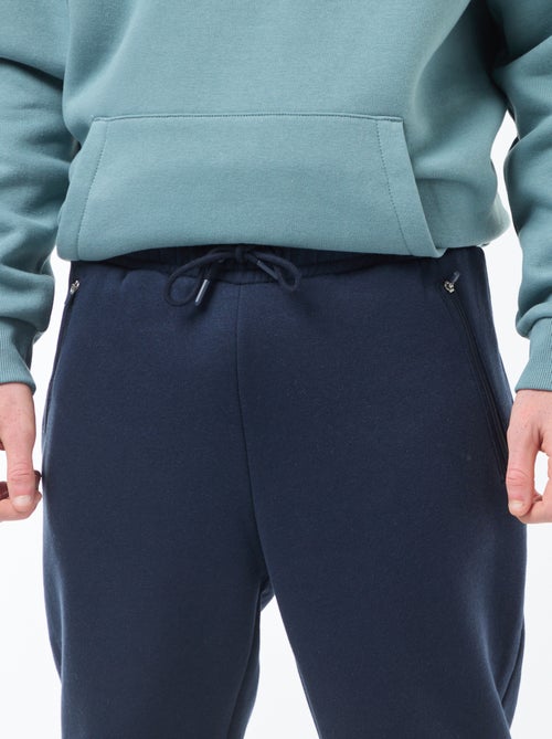 Joggingbroek met 2 zakken met ritsje - van sweatstof met zachte, geruwde binnenzijde - Kiabi