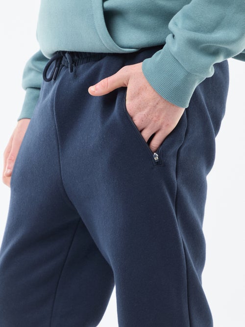 Joggingbroek met 2 zakken met ritsje - van sweatstof met zachte, geruwde binnenzijde - Kiabi